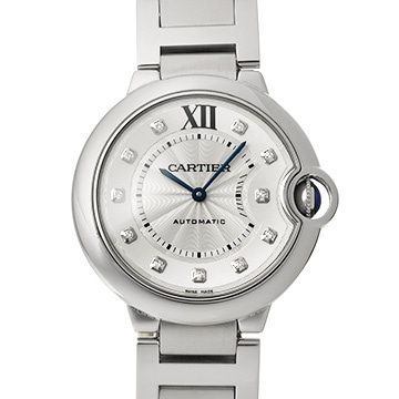 カルティエ バロンブルー ドゥ カルティエ 36mm WE902075 シルバー/ダイヤモンド ユニセックス 時計 【中古】【wristwatch】