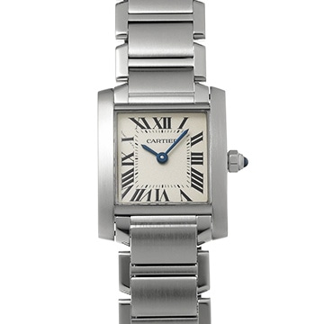 カルティエ タンクフランセーズ SM W51008Q3 シルバー レディース 時計 【中古】【wristwatch】