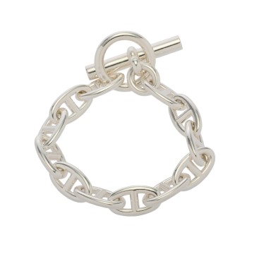 エルメス シェーヌダンクル ブレスレット GM 12コマ シルバー シルバー925 ユニセックス ジュエリー 【中古】【jewelry】