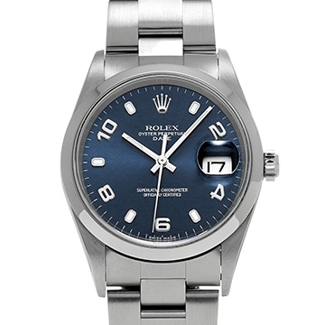 ロレックス オイスターパーペチュアル デイト 15200 ブルー メンズ 時計 【中古】【wristwatch】