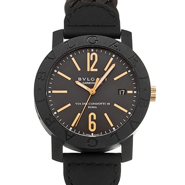 ブルガリ ブルガリブルガリ カーボンゴールド BB40CL ブラック メンズ 時計 【中古】【wristwatch】