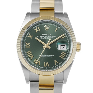 ロレックス デイトジャスト 36 126233 オリーブグリーン メンズ 時計 【新品】【wristwatch】