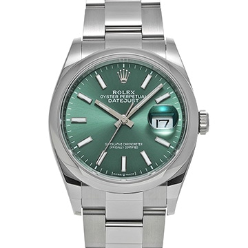 ロレックス デイトジャスト 36 126200 ミントグリーン メンズ 時計 【新品】【wristwatch】