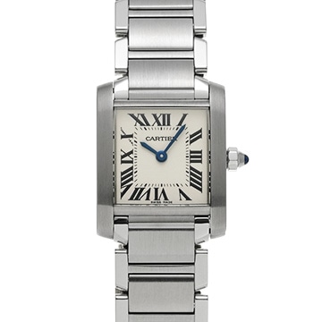カルティエ タンクフランセーズ SM W51008Q3 シルバー レディース 時計 【中古】【wristwatch】