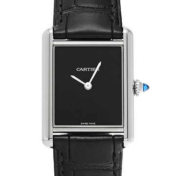 カルティエ タンク マスト ドゥ カルティエ LM WSTA0108 ブラックラッカー メンズ 時計 【中古】【wristwatch】