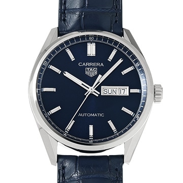 タグ ホイヤー カレラ キャリバー5 デイデイト WBN2012.FC6502 ブルー メンズ 時計 【中古】【wristwatch】