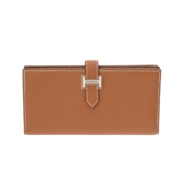 エルメス ベアン スフレ ゴールド ヴォーエプソン レディース 財布 【中古】【purse】