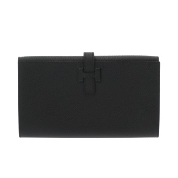 エルメス ニュー Hパッサン トゥタンマン ブラック ヴォーエプソン ユニセックス 財布 【中古】【purse】