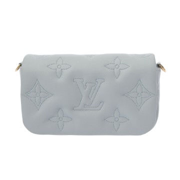 ルイ ヴィトン ウォレットオンストラップ ブルーグラシエール M81399 バブルグラム レディース バッグ 【中古】【bag】